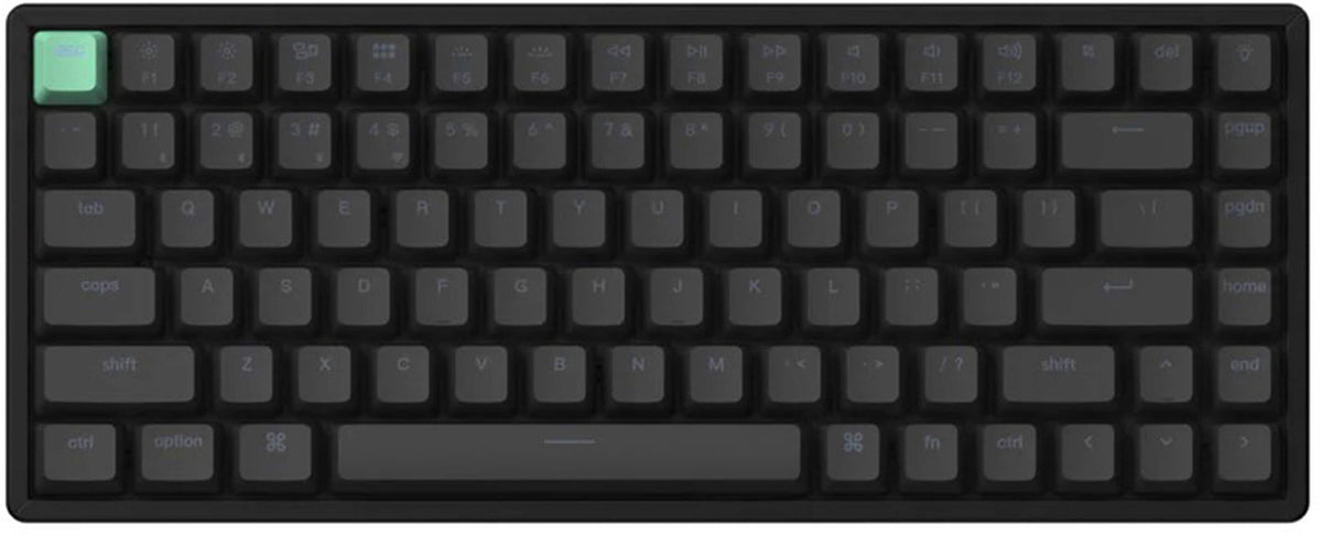 Keychron - K2 HE 75% Custom Wireless RGB Mechanical Keyboard with Programmable QMK/VIA Hot-Swappable Magnetic Switch - Black