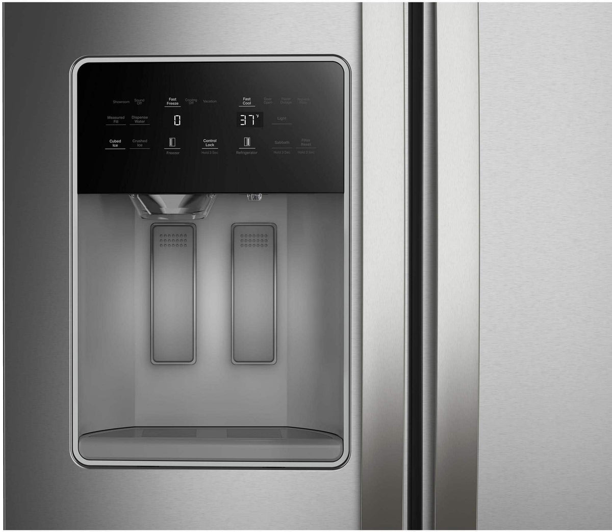 Whirlpool - 36 in. Wide 28.7 cu. ft. Side-by-Side Refrigerator with In-Door Ice & Water - Stainless Steel