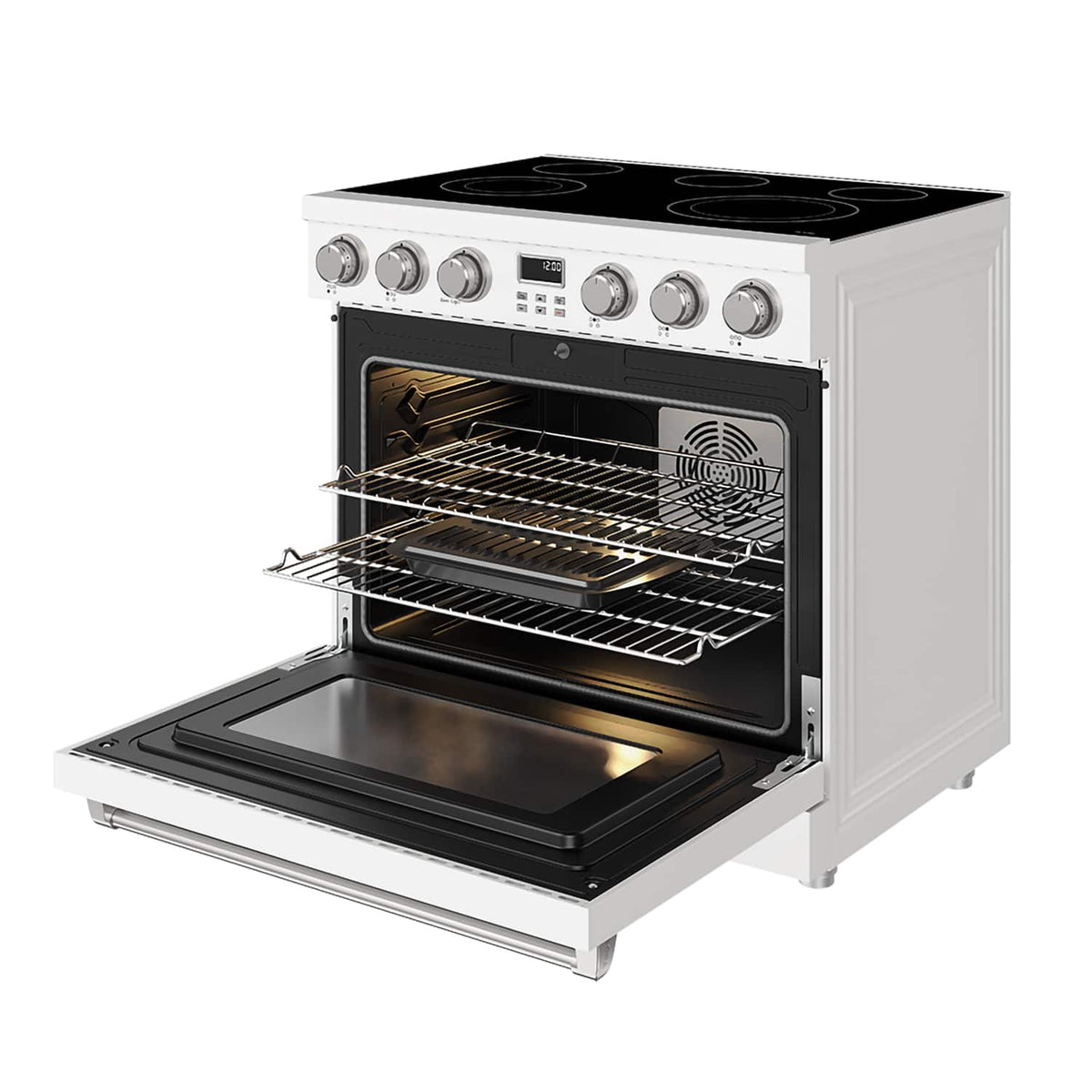 Thor Kitchen - 6.0 Cu. Ft. Freestanding Electric Convection Range - Matte White