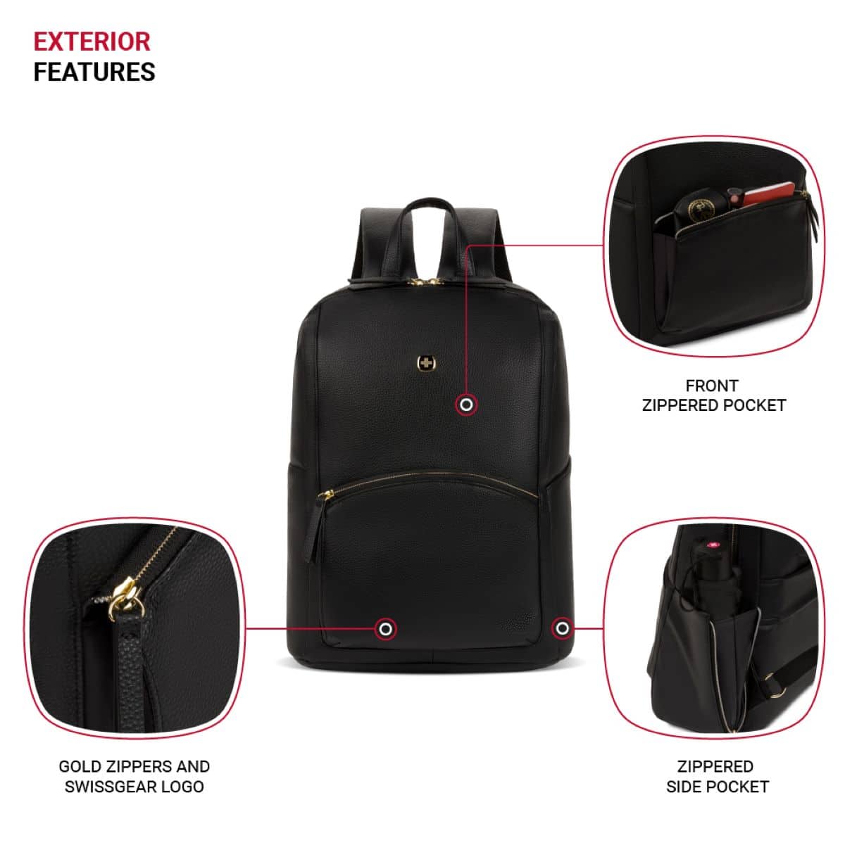 SwissGear - Ladies Laptop Backpack - Black