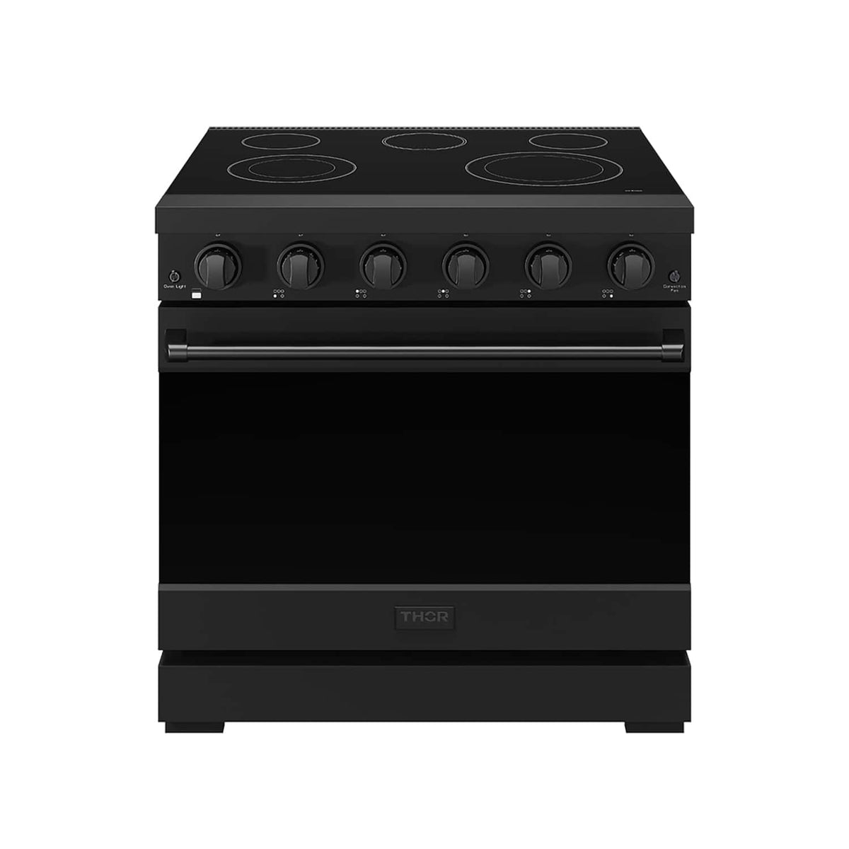 36 in. Wide 5 Elements Gordon Ramsay Series by Thor Kitchen 6.0 Cu. Ft Freestanding Electric Range - Black
