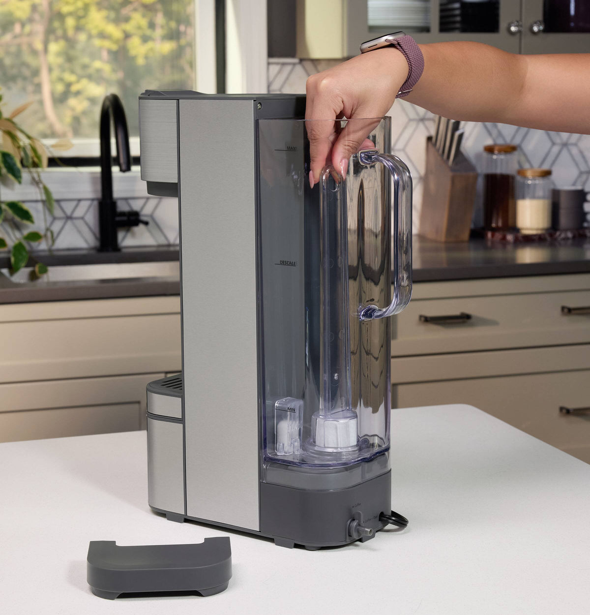 GE Profile - Brewpal Single-Serve Coffee Maker - Stainless Steel