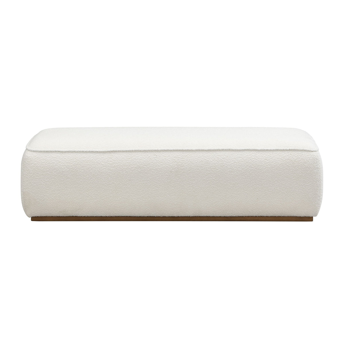Grainy Footstool For Home - Beige