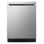 LG - FlushFit 24-in Top Control Smart Built-In Stainless Steel Tub Dishwasher with 3rd Rack, 1-Hour Wash and Dry, 46dBA - Stainless Steel