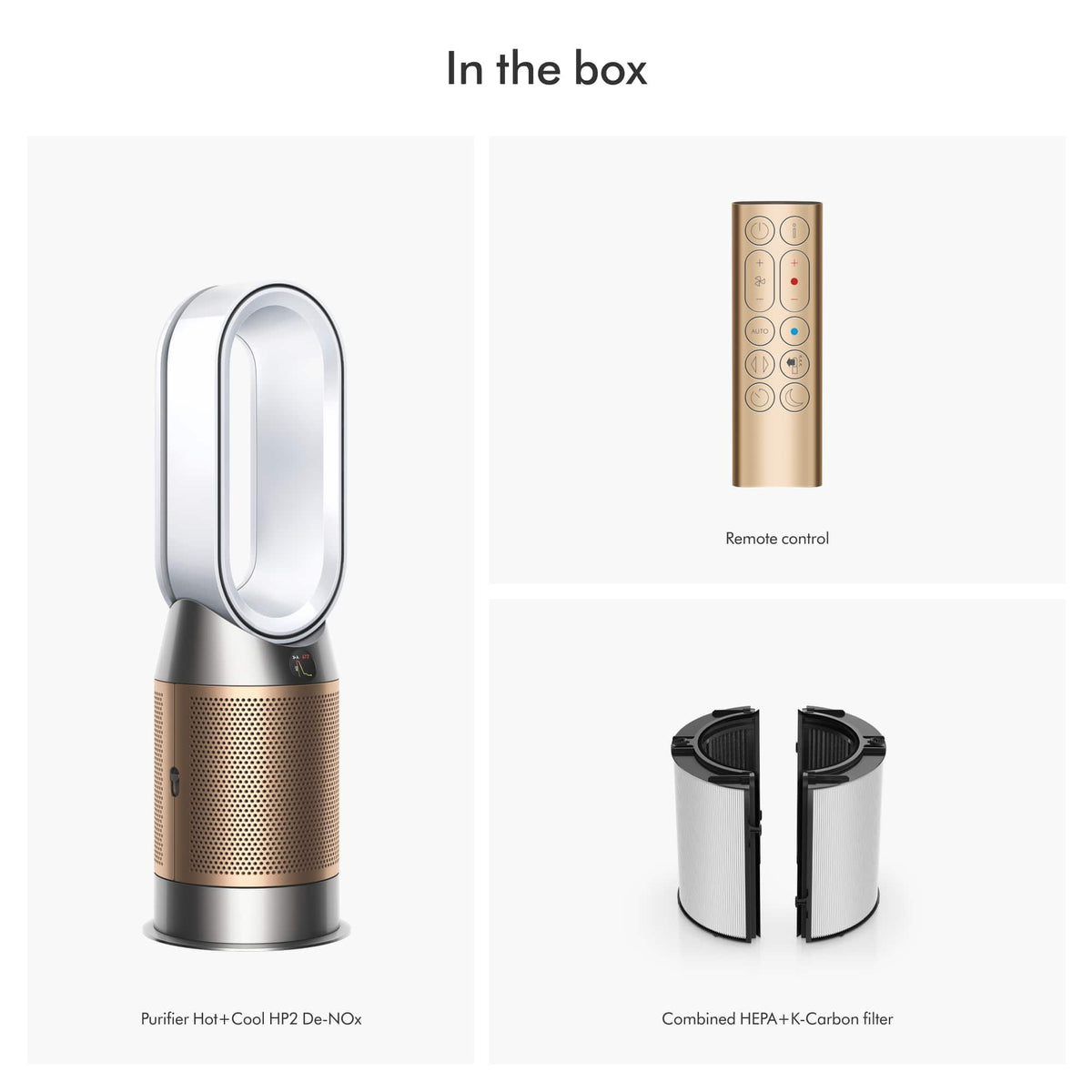Dyson - Purifier Hot+Cool HP2 De-NOx​ - White/Gold