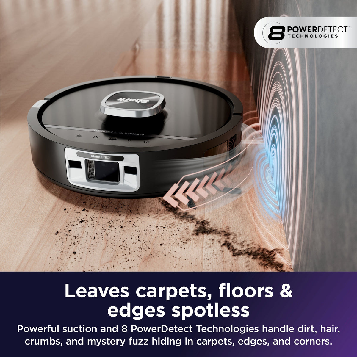 Shark - PowerDetect UV Reveal 2-In-1 Vac & Mop - Black