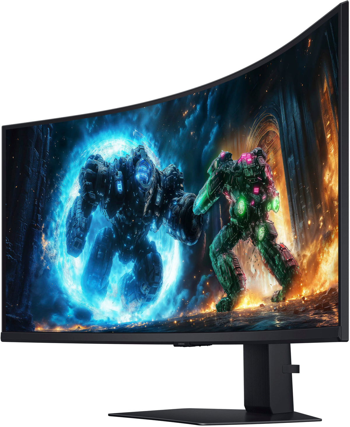 Samsung - 40" Odyssey G75F WUHD 180Hz 1ms AMD FreeSync Prem Pro Curved Gaming Monitor with HDR 600 (DisplayPort, HDMI) - Black