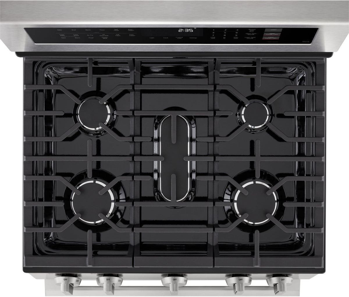 LG - 30-in Wide 6.9 Cu. Ft. Slide-In Double Oven Gas True Convection Smart Range with 5 Burners and UltraHeat 20K BTU Burner - Stainless Steel
