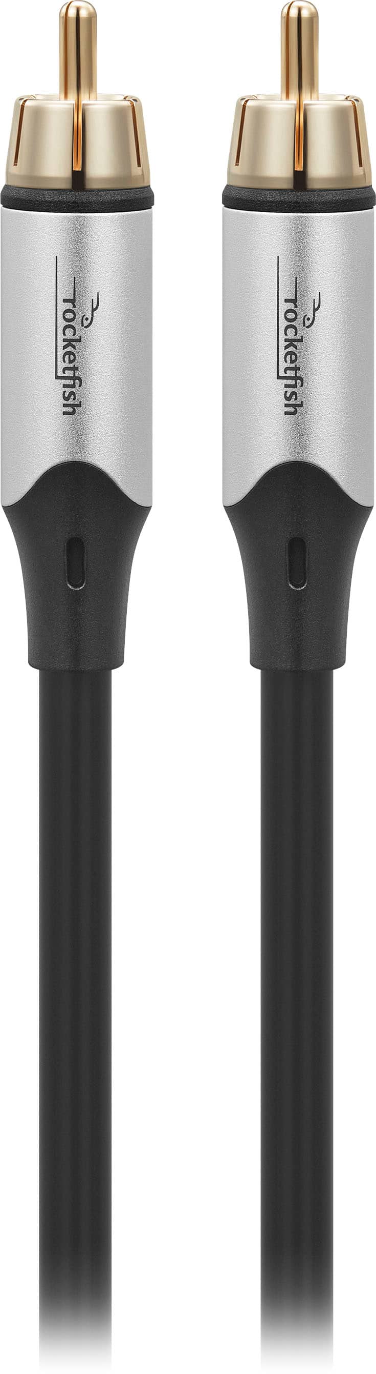 Rocketfish™ - 15 ft. In-Wall Male to Male RCA Cable with Shielding for Subwoofers and More - Black