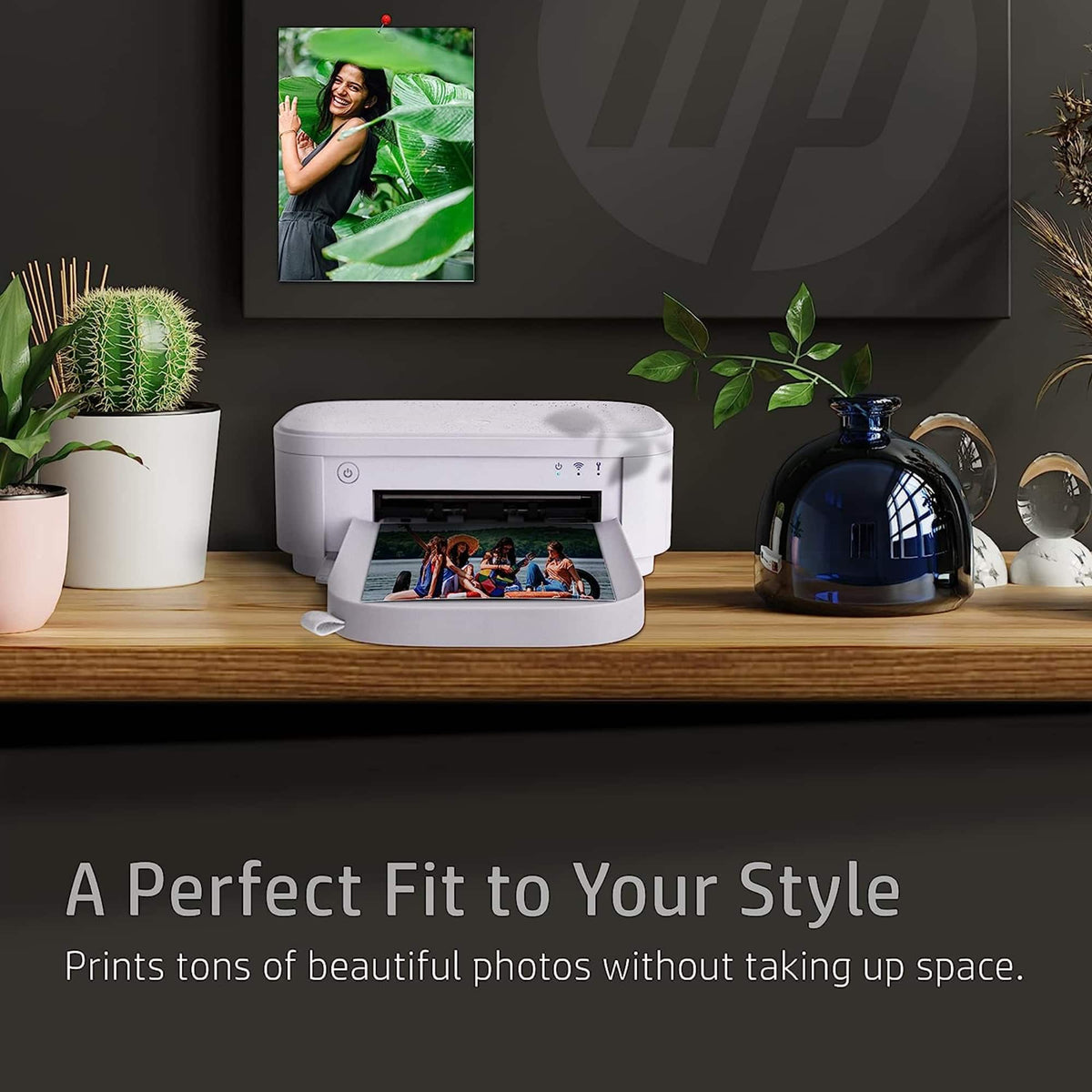 HP - Sprocket Studio Plus WiFi Photo Printer, Compatible with iOS and Android - White