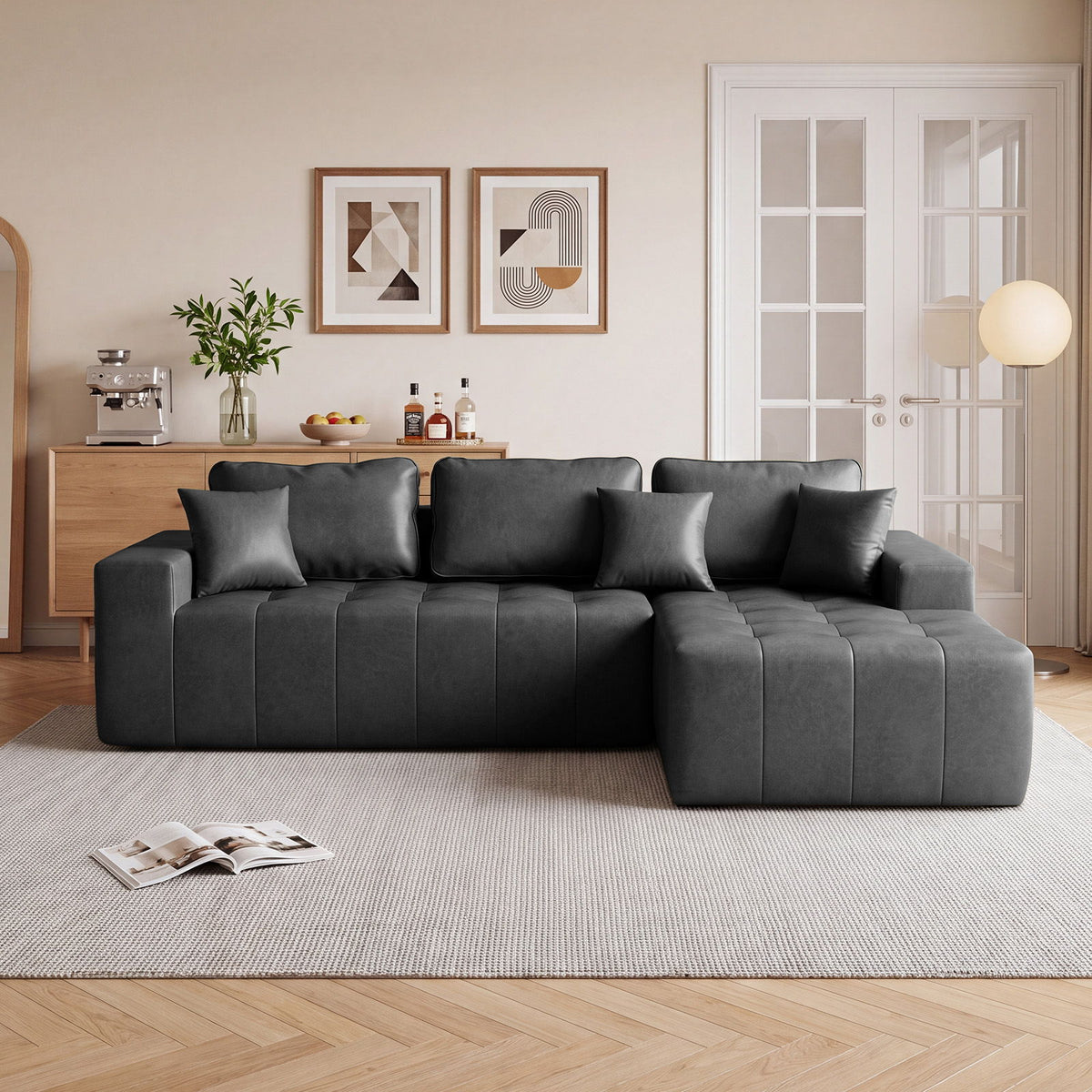 Sofá cama esquinero en forma de L