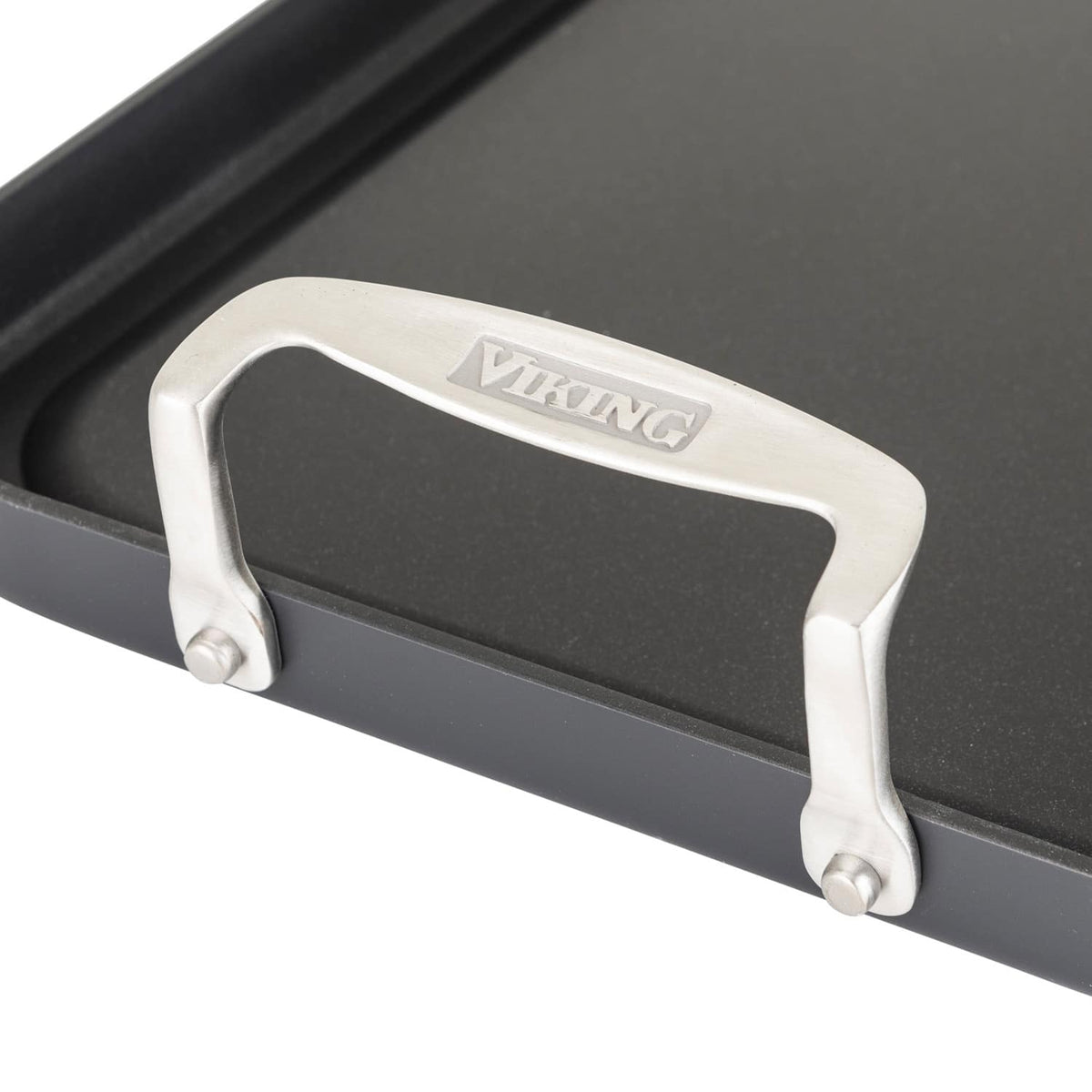 Viking - Hard Anodized Double Burner Nonstick Griddle - Black