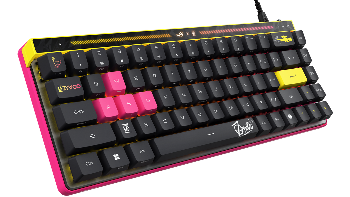 ASUS - ROG Falchion Ace 65% Wired Gaming Keyboard with ROG HFX Magnetic Switches and Rapid Trigger Toggle - ZywOo Edition