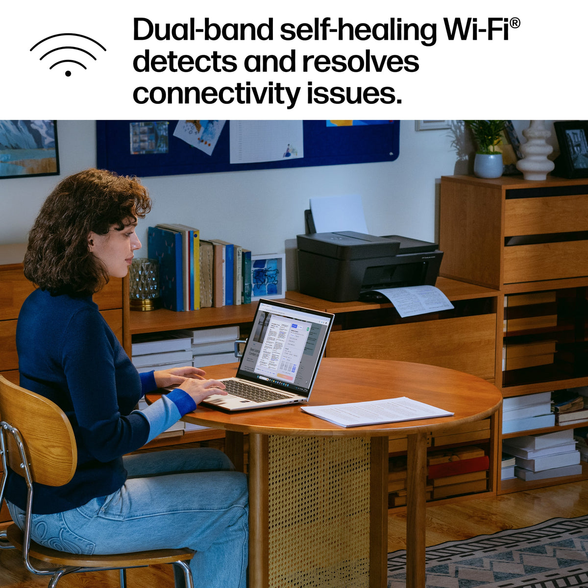HP - DeskJet 4355 Wireless AI-Enabled All-in-One Inkjet Printer with 3 Months of Instant Ink - Black