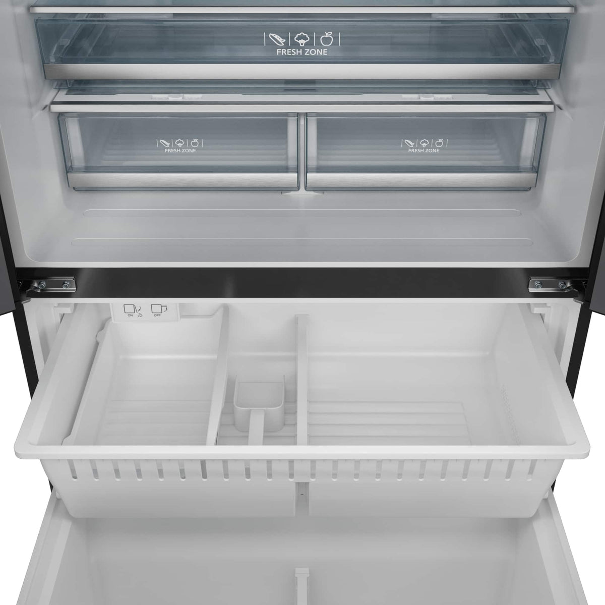 36 in. Wide Gordon Ramsay Series by Thor Kitchen 20.3 Cu. Ft. Counter Depth Refrigerator with Rose Gold Hardware - Black