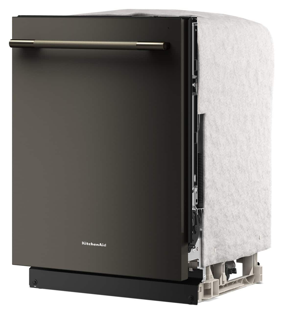 KitchenAid - 24 inch Top Control Built-In Dishwasher with 360 Max Jets Third Rack and ProDry System, 44 dBA - Black Ore
