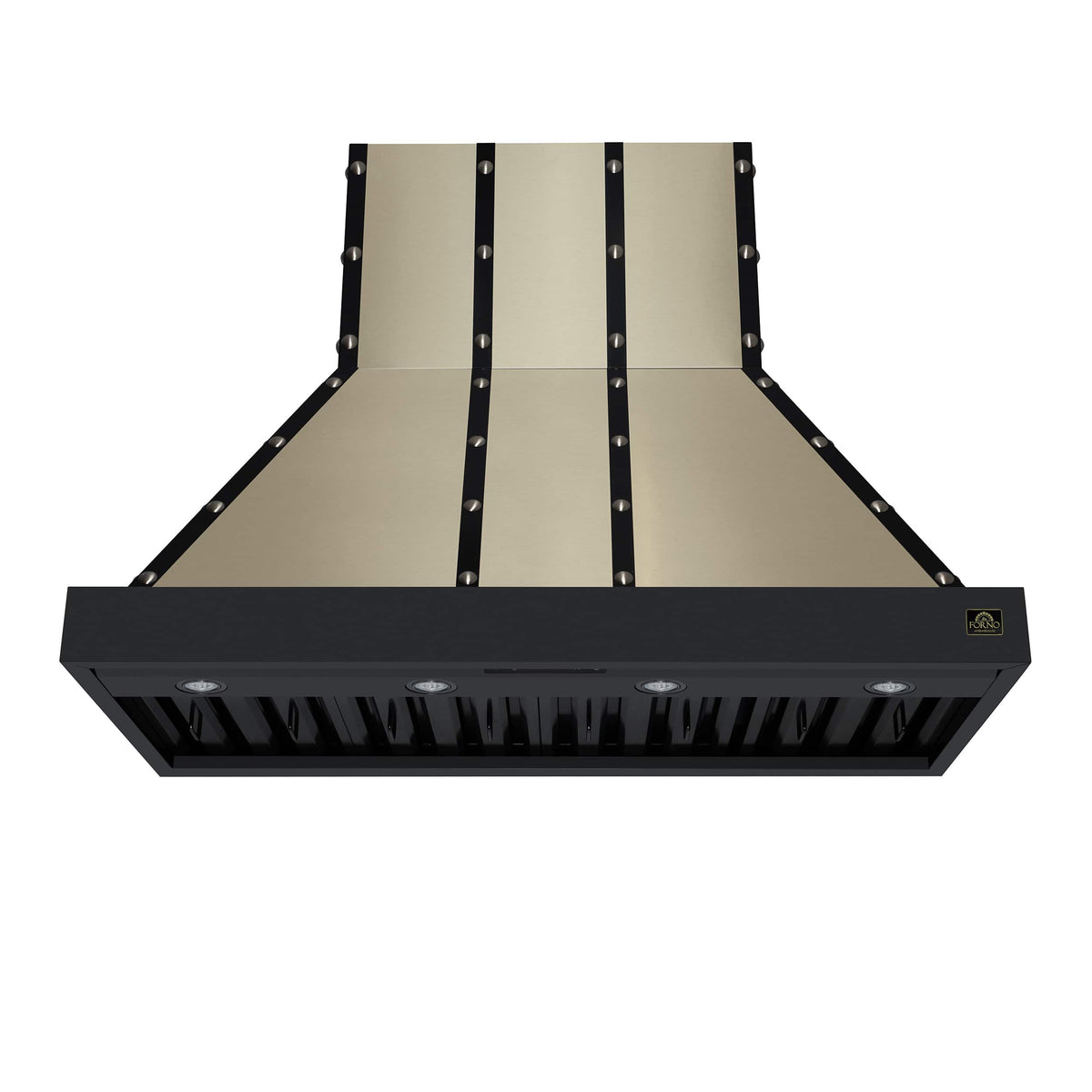 Forno Appliances - 48 inches - Externally Vented - Wall Range Hood - Black/Copper