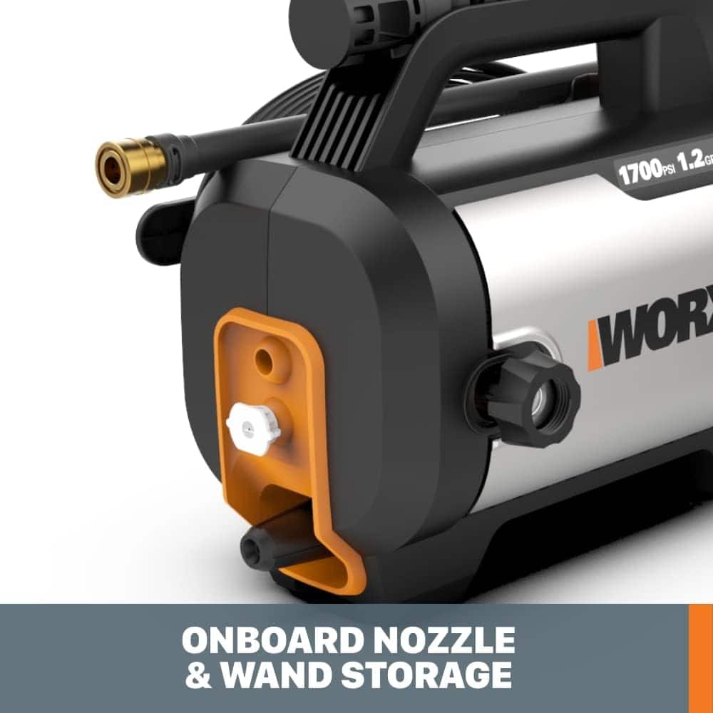 WORX - Electric Pressure Washer up to 1700 PSI at 1.2 GPM - Black