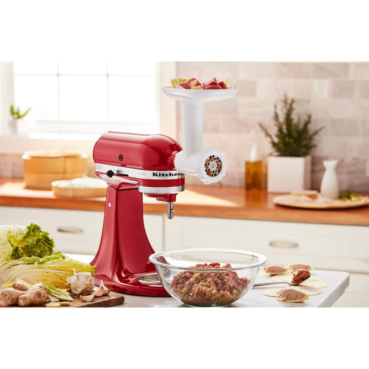 KitchenAid - Food Grinder Attachment for Stand Mixer - White