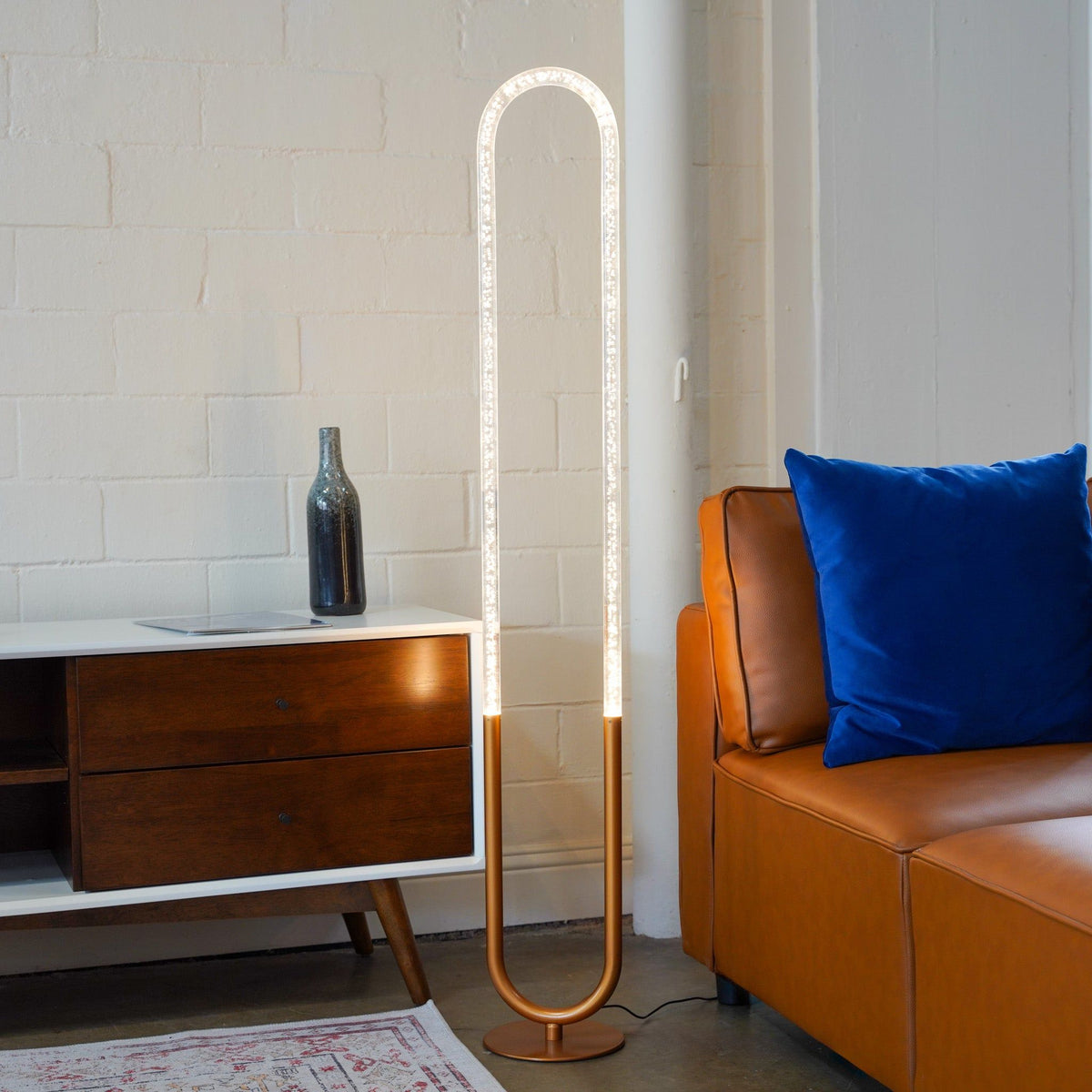 Zeon - Lámpara de Pie LED, 110 - 120V - Bronce