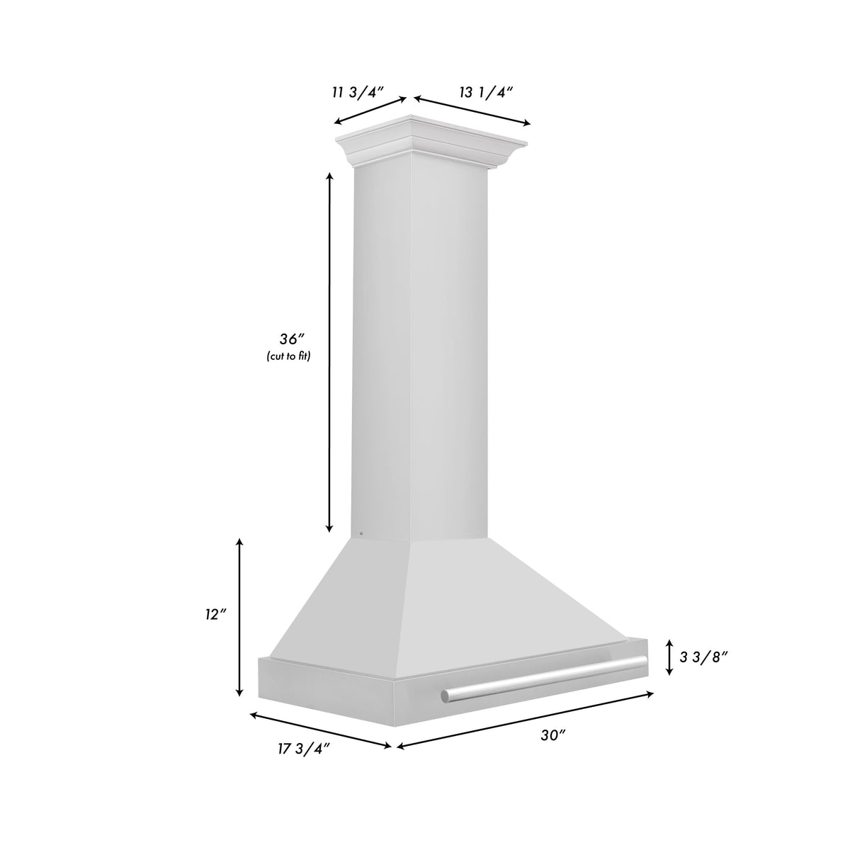 ZLINE - 30 inches - Externally Vented - Wall Range Hood - Stainless Steel