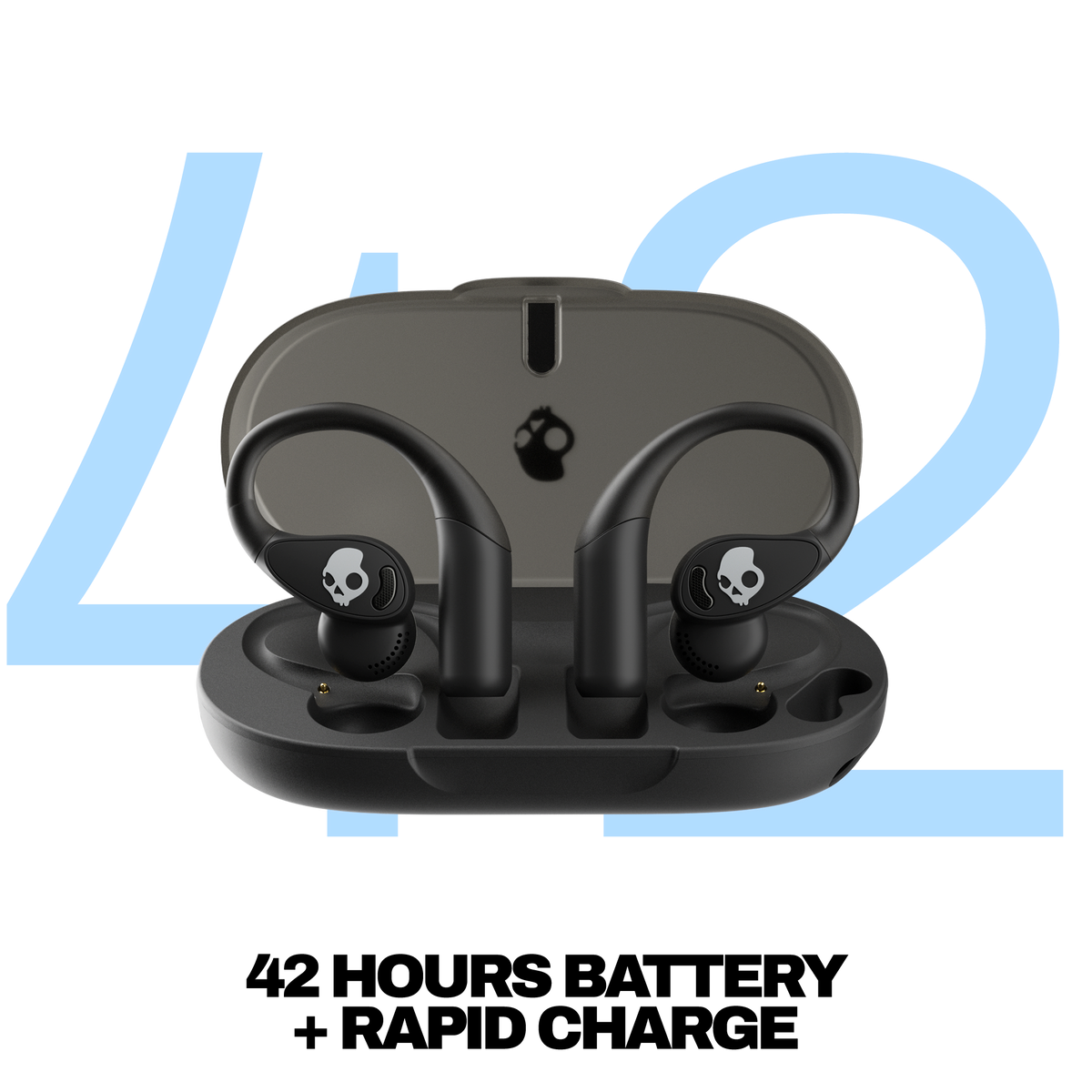 Skullcandy - Push 540 Open-Ear True Wireless Bluetooth Open Earbuds - Black