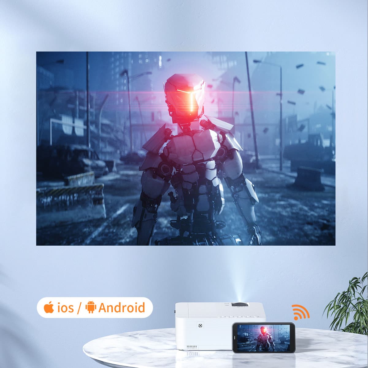 Vankyo - Leisure 470 Pro Native 1080P Wireless Single LCD Mini Projector - White
