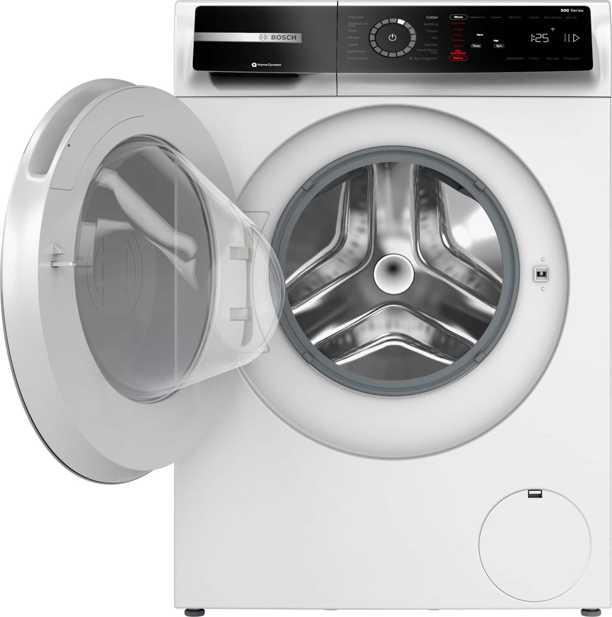 Bosch - 500 Series 2.4 Cu. Ft. High-Efficiency Stackable Smart Front Load Washer with 4D Wash System - White