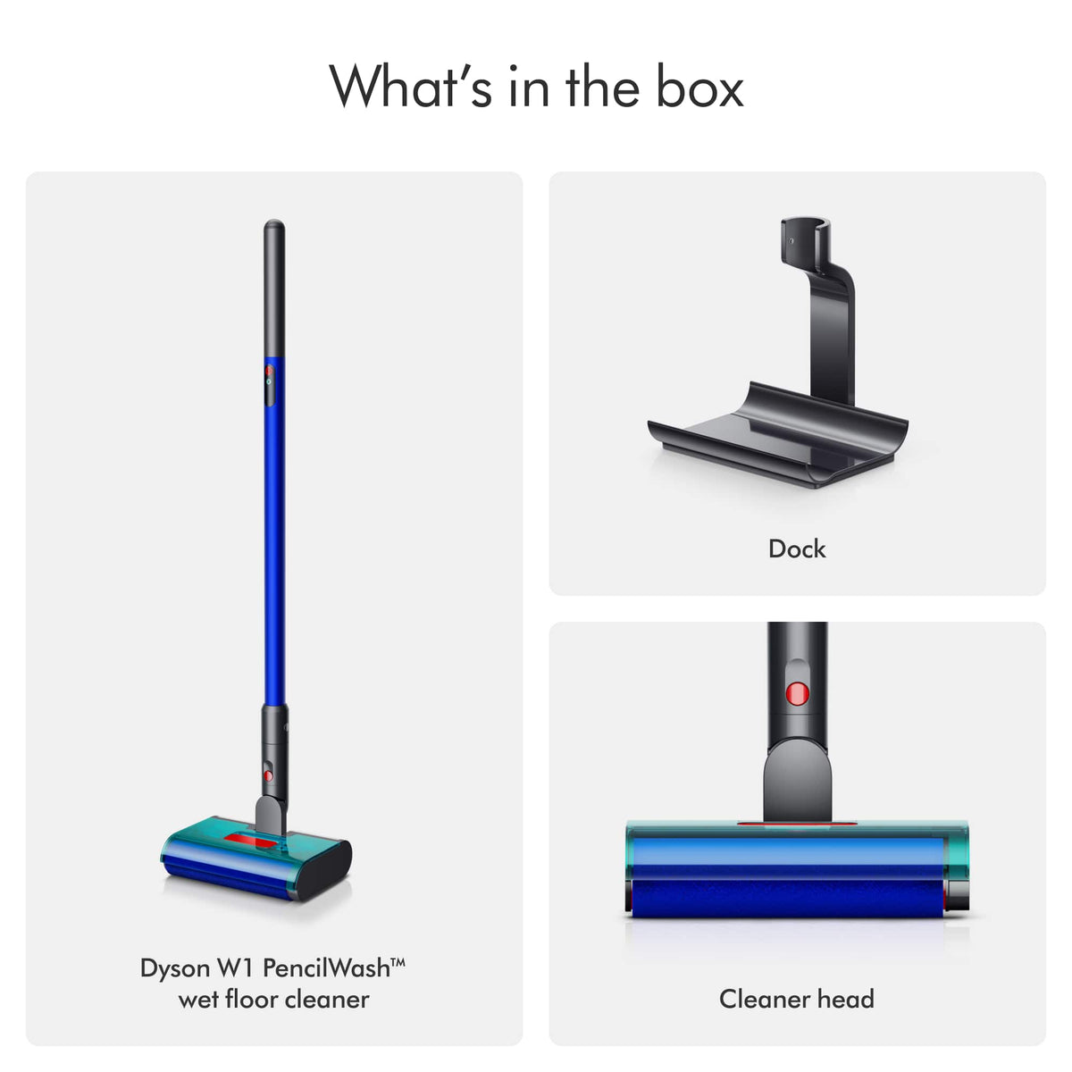 Dyson - W1 PencilWash Wet and Dry Cleaner + Dok Cordless Wet Floor Cleaner - Ultra Blue