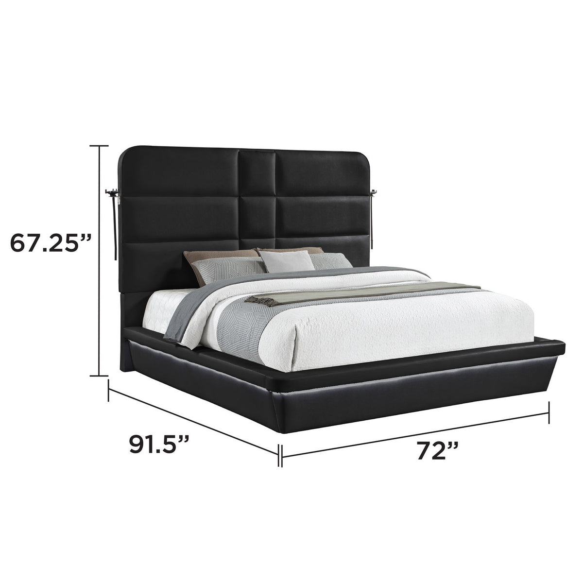 Futura - Cama tapizada con cabecero alto