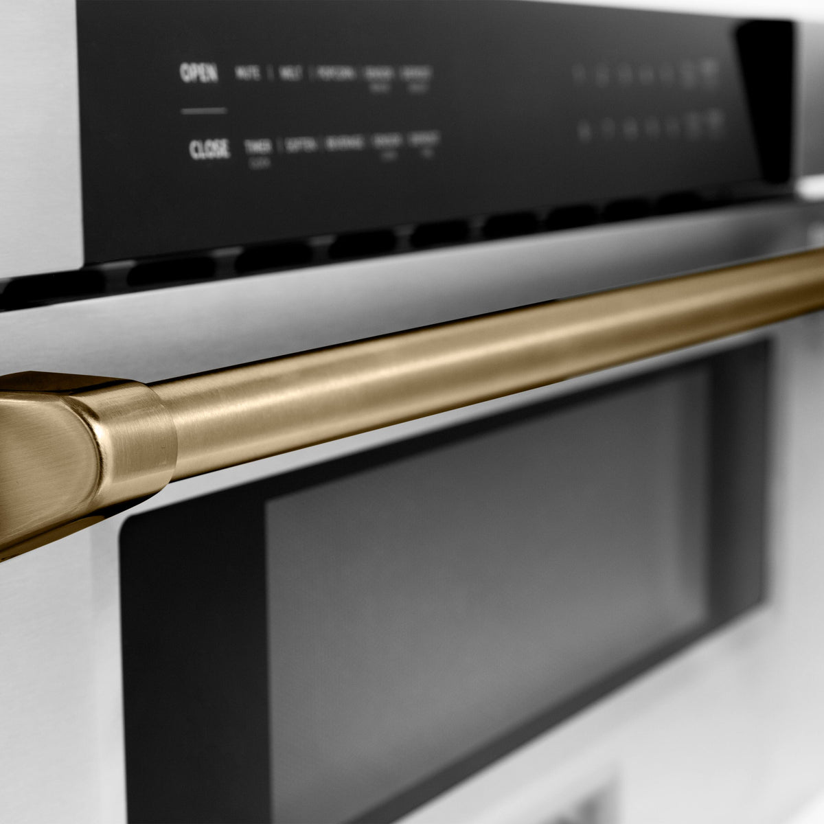 ZLINE - Autograph Edition 30 in. 1.2 cu. ft. Built-In Microwave Drawer in Stainless Steel with Champagne Bronze Accents - Stainless Steel and Champagne Bronze Accents