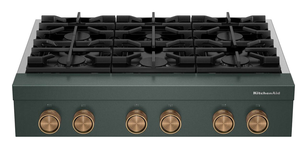 KitchenAid 36-inch 6-Burner Gas Commercial-Style Rangetop - Juniper