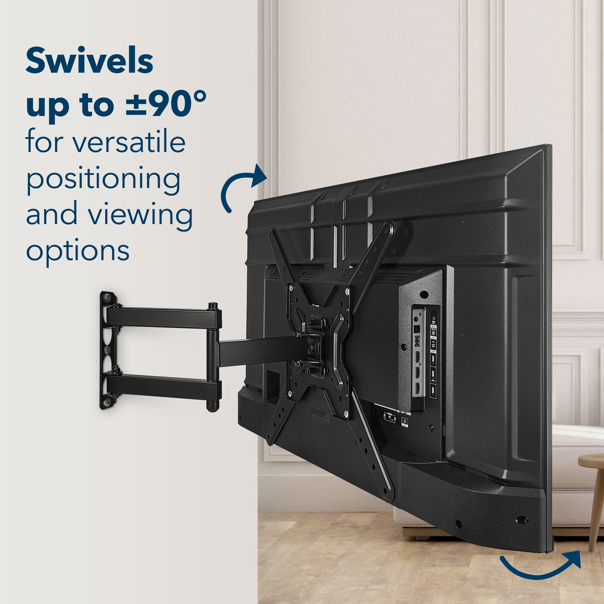 Insignia™ - Full-Motion TV Wall Mount for Most 19–55" TVs, Up to 65 lbs. — Extends 16" - Black
