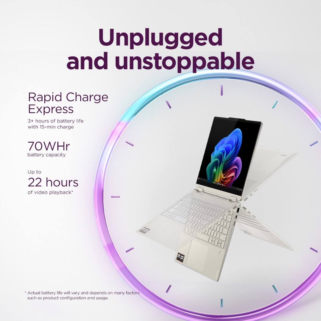 Lenovo - Yoga 7 2-in-1 14" 2K OLED Touchscreen Laptop - AMD Ryzen AI 5 330 2025 - 8GB Memory - 512GB Storage - Copilot+ PC - Seashell
