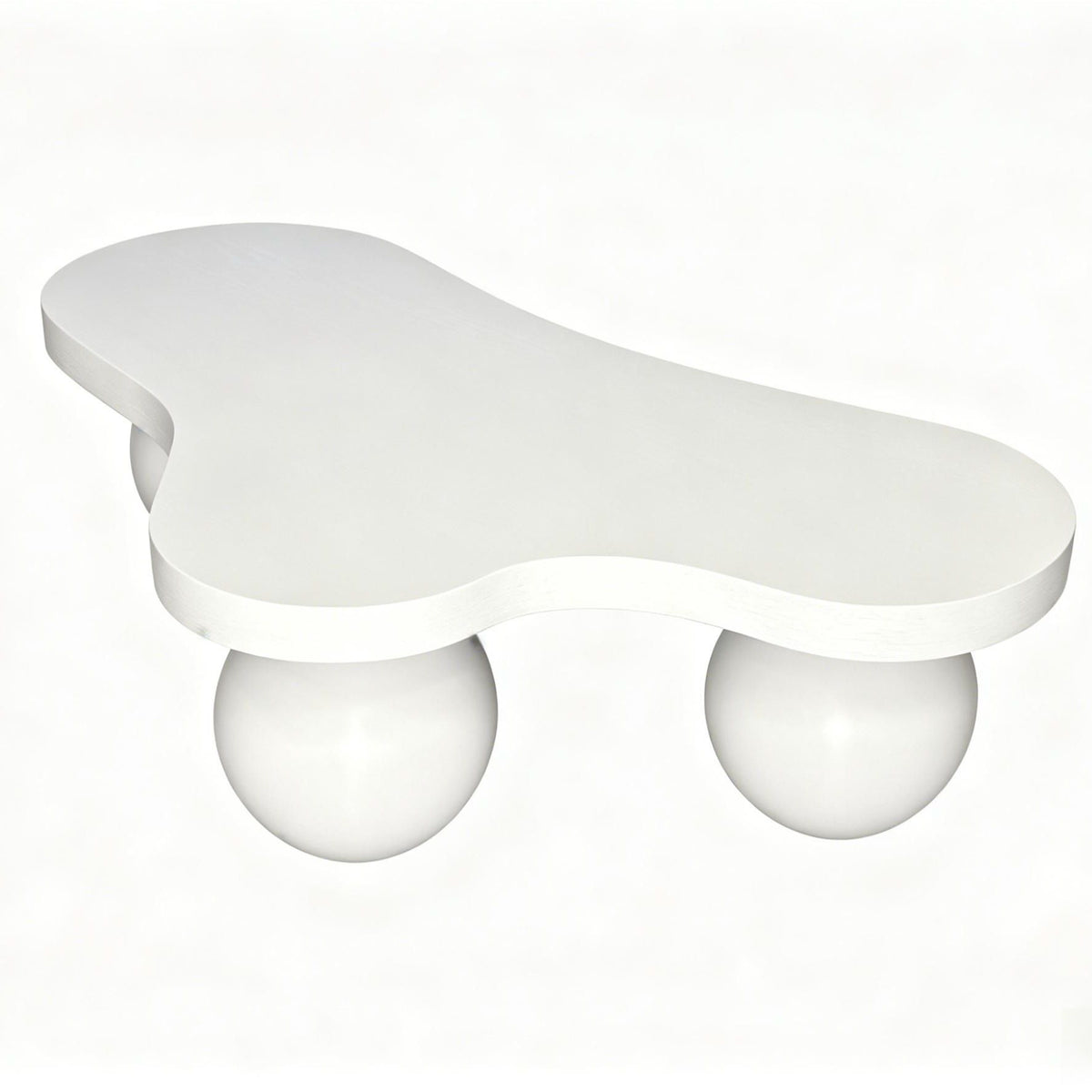 Mesa de centro con forma de nube y 3 patas de bola para sala de estar