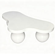 Mesa de centro con forma de nube y 3 patas de bola para sala de estar