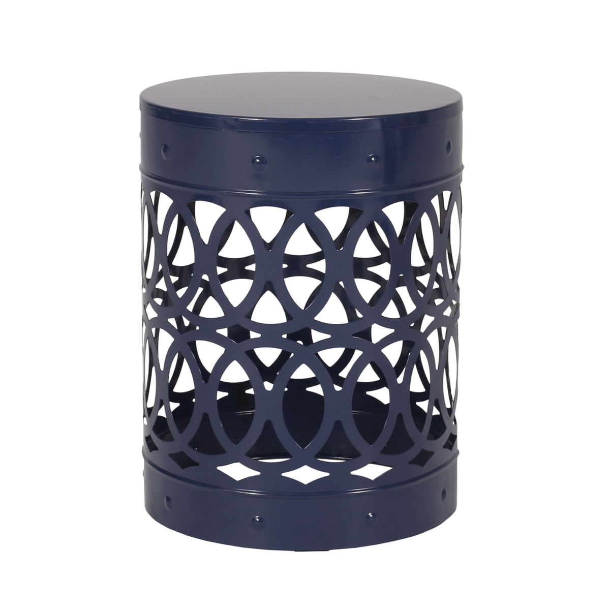 Outdoor Metal Large End Table, Modern Design