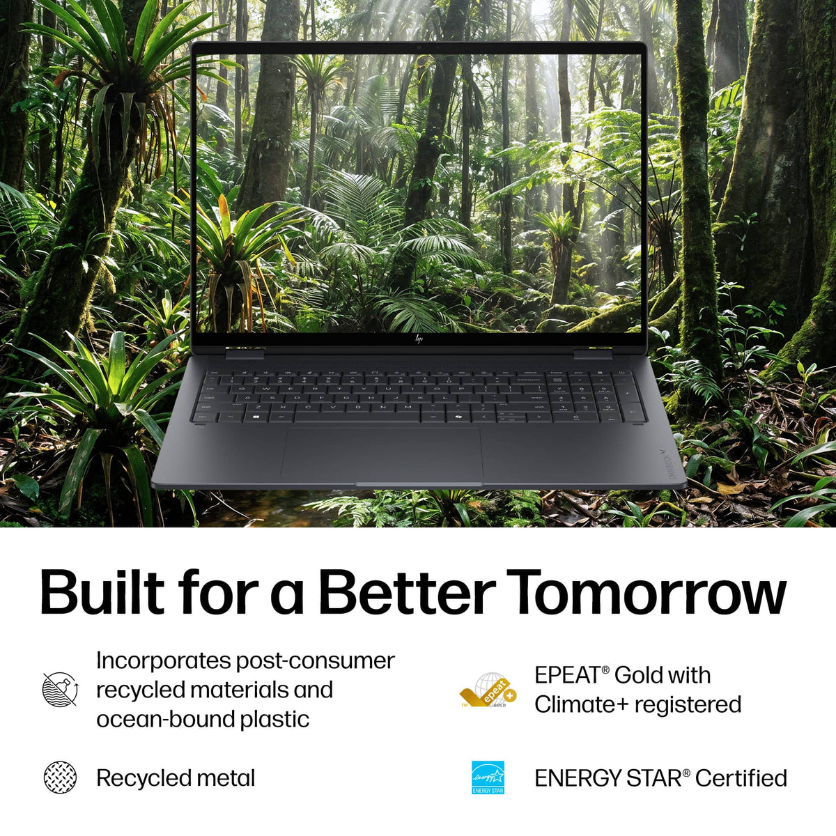 HP - OmniBook X Flip 2-in-1 - 16" 2K OLED Touchscreen Laptop - Intel Core Ultra 5 (2026) - 16GB Memory - 512GB SSD - Copilot+ - Eclipse Gray