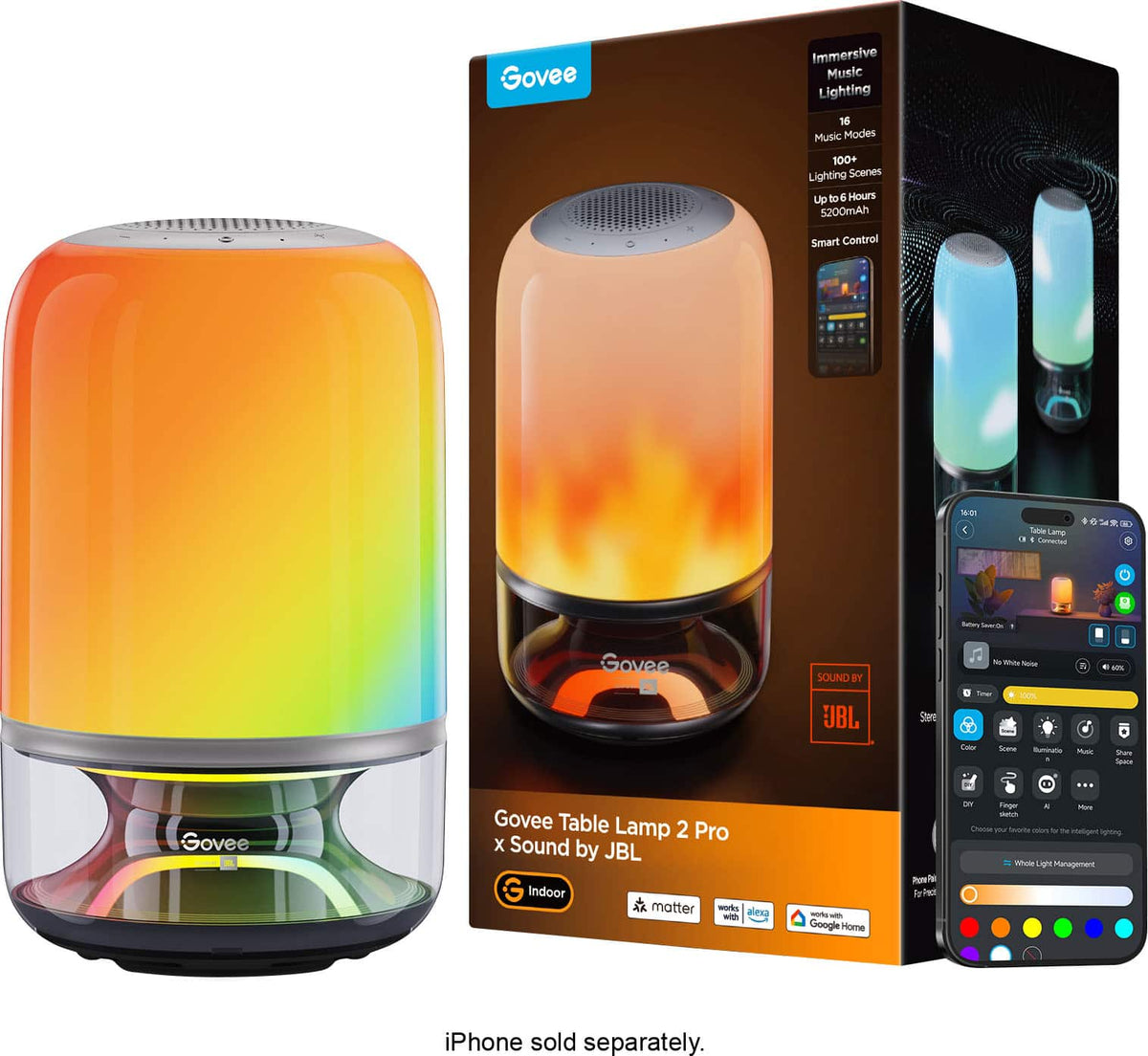 Govee - Smart Table Lamp 2 Pro Sound by JBL - Multi