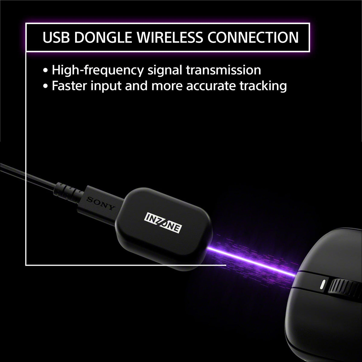 Sony - INZONE Mouse-A Ultra-Lightweight Optical Switch Wireless 8K Gaming Mouse - Wireless - Black