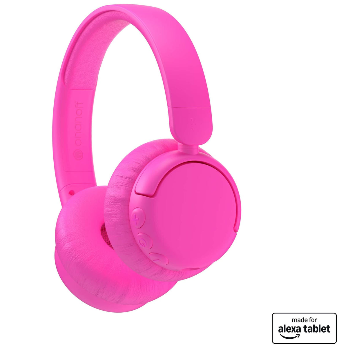 Made for Amazon BuddyPhones EcoTime Wireless SafeAudio Over-the-Ear Youth Headset, Bluetooth (Ages 6+) - Pink
