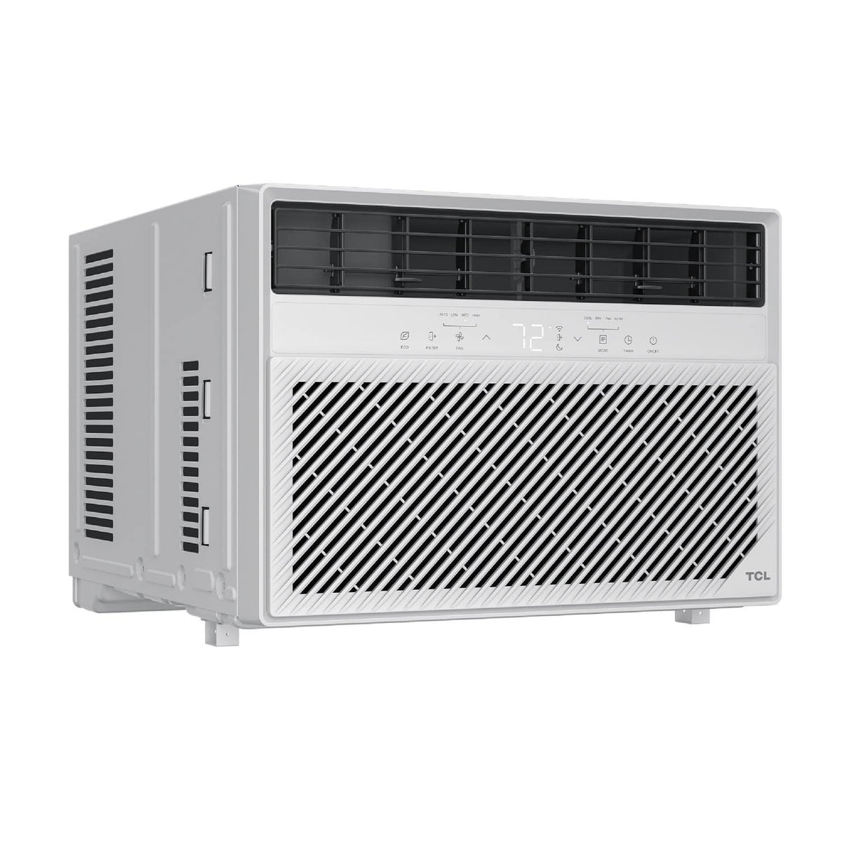 TCL - 700 Sq. Ft. 14,000 BTU Smart Window Air Conditioner, Digital, Remote Included - White