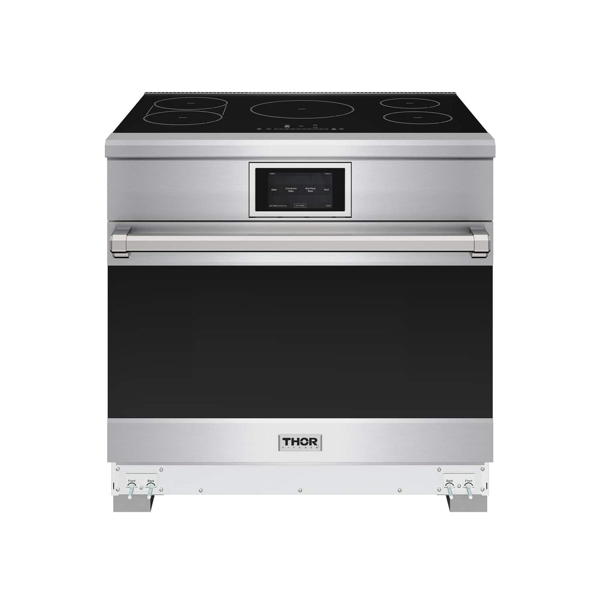 Thor Kitchen - 6 Cu Ft. Freestanding Induction Range with Air Fry - Stainless Steel