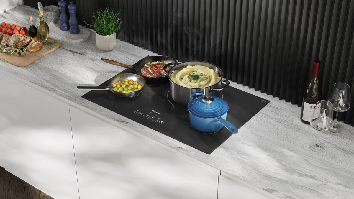 Thermador - Masterpiece Series 30" Built-In Electric Induction Cooktop with 4 Elements and Wifi - Black