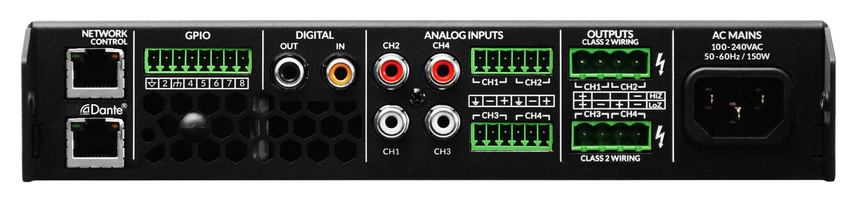Sonance - Blaze PowerZone Connect 504 – 500 W DSP-enabled Class-D amplifier with 4 channels (Each) - Black