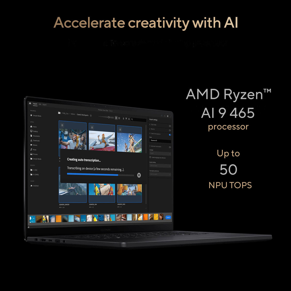ASUS - ProArt P16 16" 3K OLED Touchscreen Laptop - AMD Ryzen AI 9 465 (2026) - 32GB RAM - 512GB SSD - Copilot+ PC - Nano Black