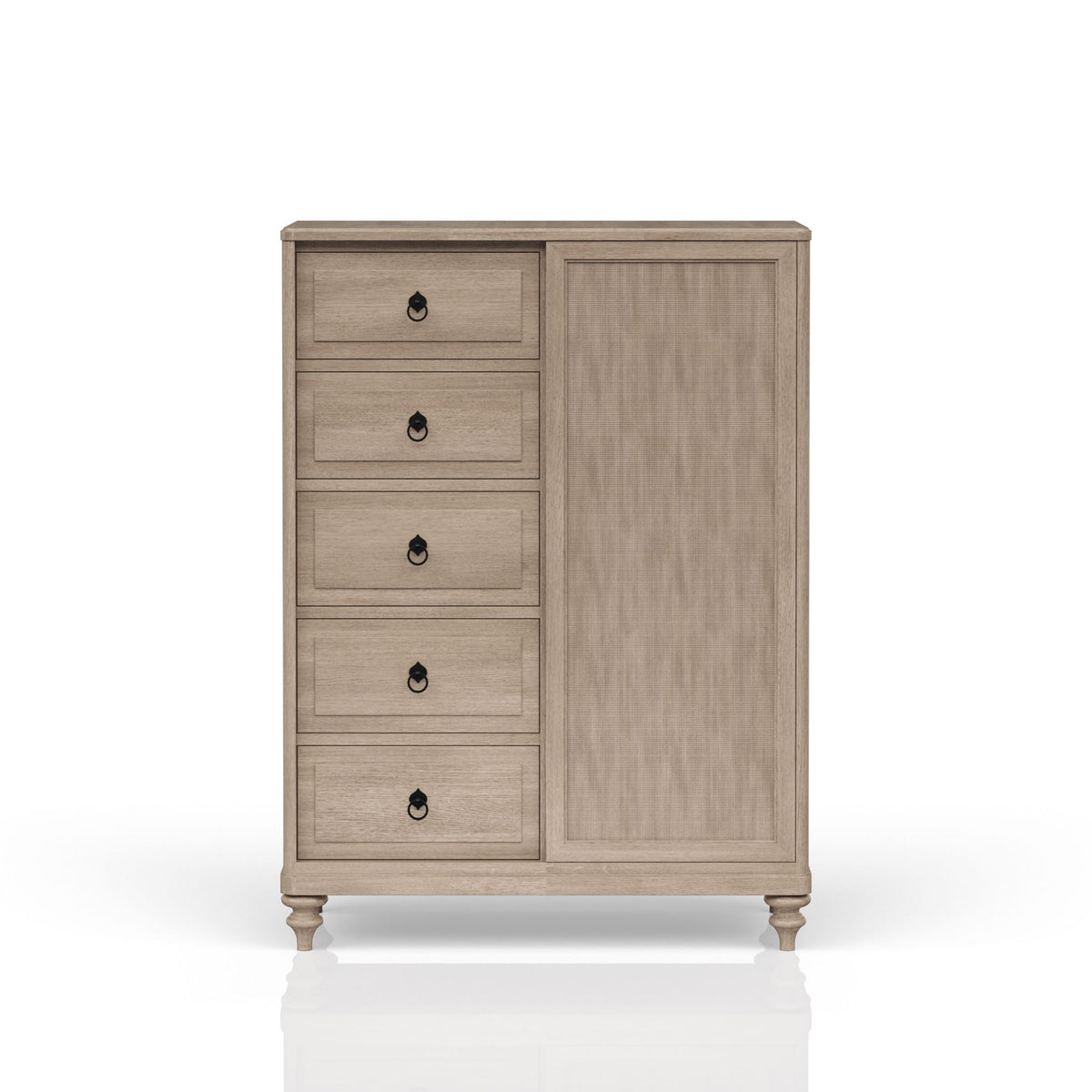 5 Drawer Door Chest - Sand