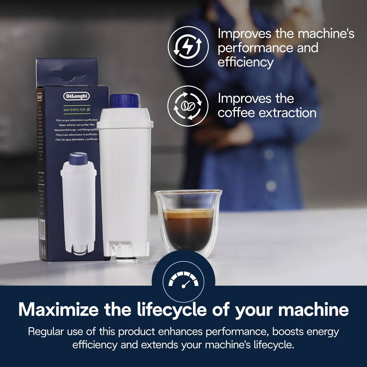 De'Longhi - Coffee Maker Water Filter - White