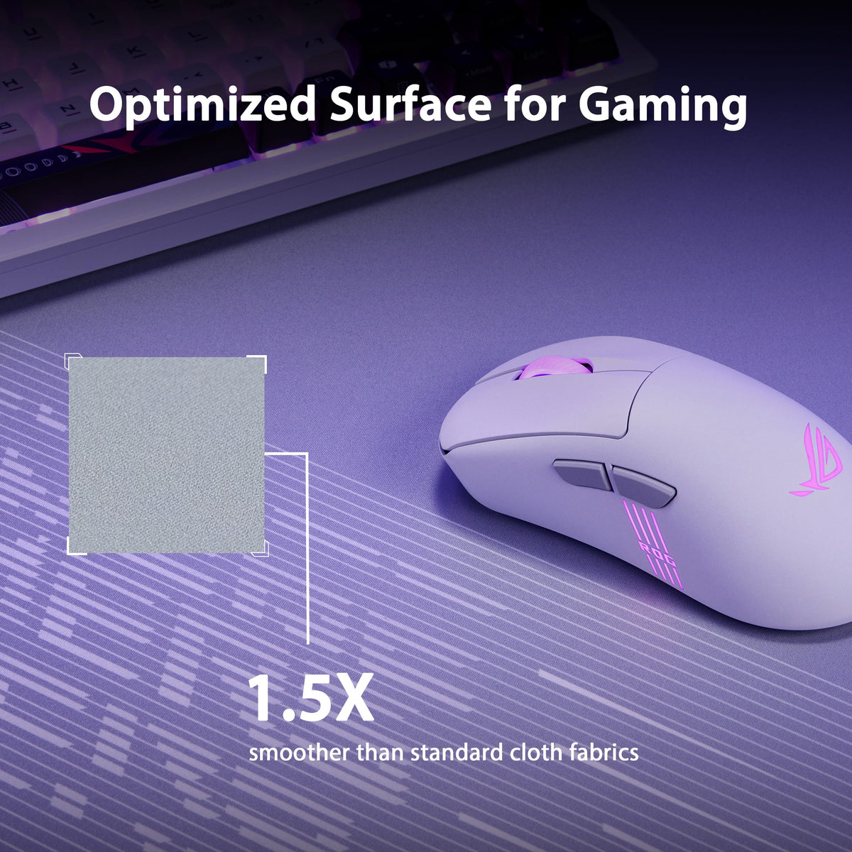 ASUS - ROG Scabbard II Gaming Mouse Pad (XXL) - Arctic Gray
