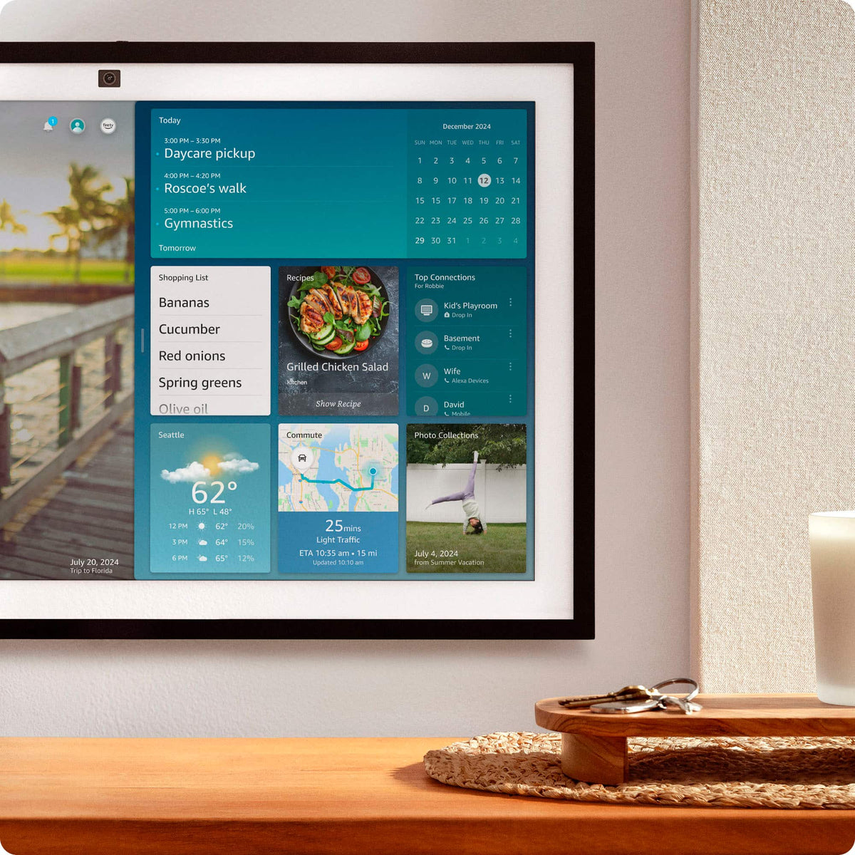 Amazon - Echo Show 21 Full HD 21" smart display for home organization, with built-in Fire TV and Alexa - Black